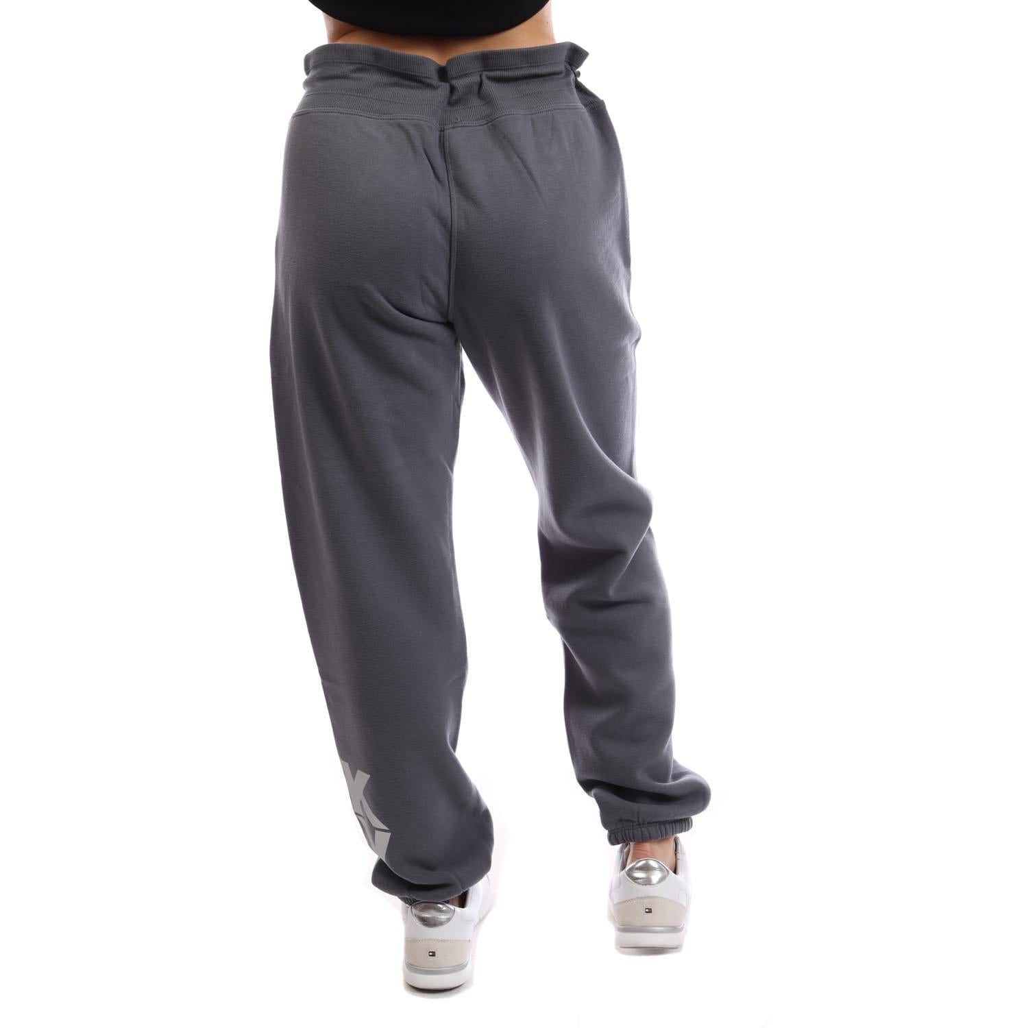 Silver - Back - DKNY Womens-Ladies Foil Logo Jogging Bottoms