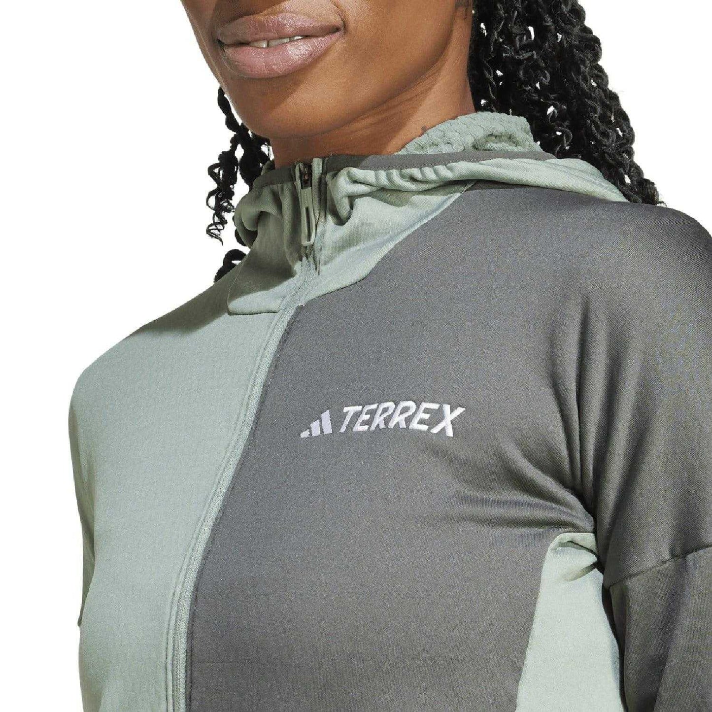 Silver - Side - Adidas Womens-Ladies Terrex Xperior Climawarm Lightweight Jacket