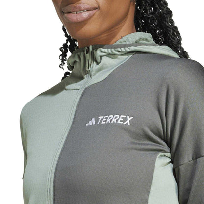 Silver - Side - Adidas Womens-Ladies Terrex Xperior Climawarm Lightweight Jacket