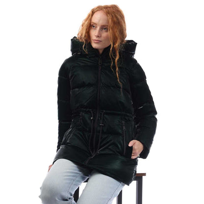 Green - Lifestyle - DKNY Womens-Ladies Drawcord Puffer Jacket