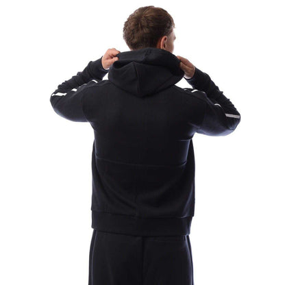Dark Blue - Back - Boss Mens Saggynos Zipped Hooded Jacket