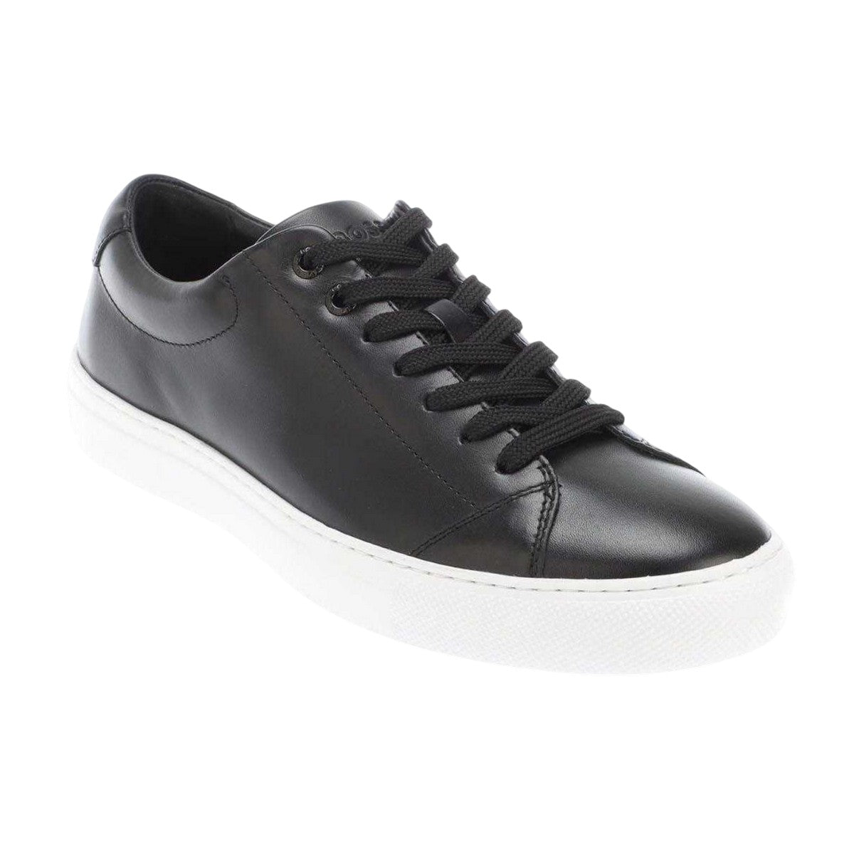 Black - Front - Boss Mens Enlight Leather Trainers