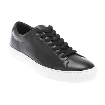 Black - Front - Boss Mens Enlight Leather Trainers