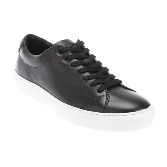 Black - Front - Boss Mens Enlight Leather Trainers