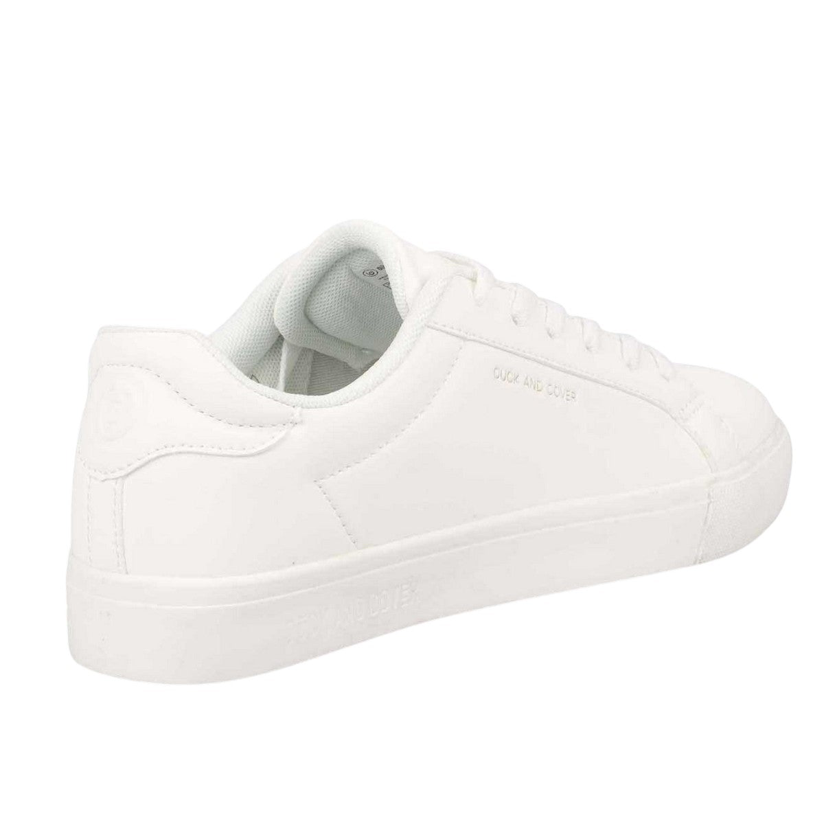 White - Back - Duck and Cover Mens Claspar Trainers