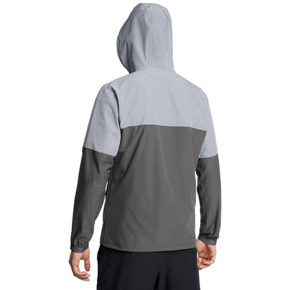 Grey - Side - Under Armour Mens Vanish Windstopper Jacket