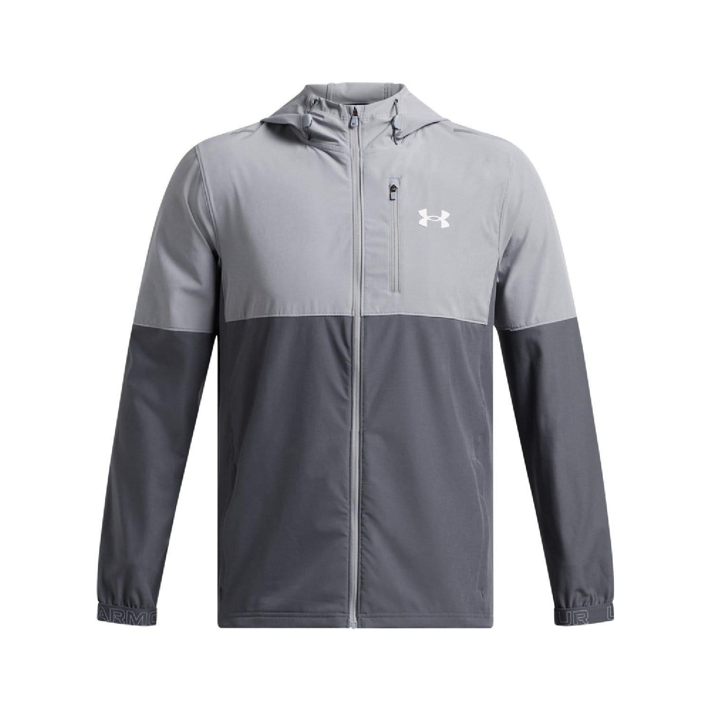 Grey - Front - Under Armour Mens Vanish Windstopper Jacket