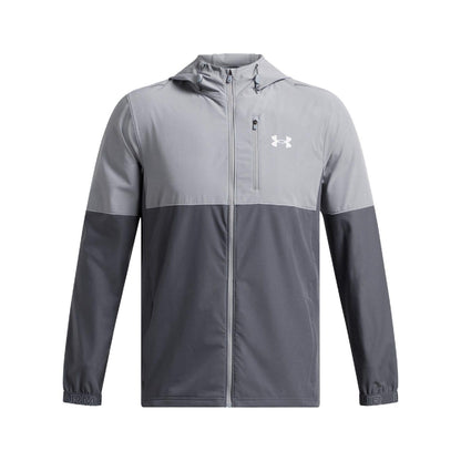 Grey - Front - Under Armour Mens Vanish Windstopper Jacket