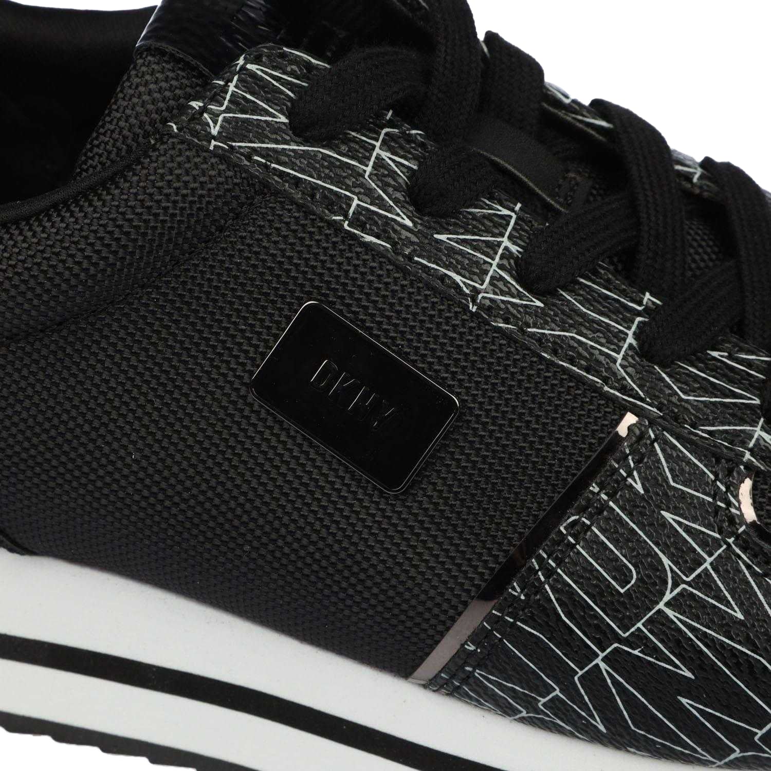 Black-Grey - Lifestyle - DKNY Womens-Ladies Davie Lace Up Trainers