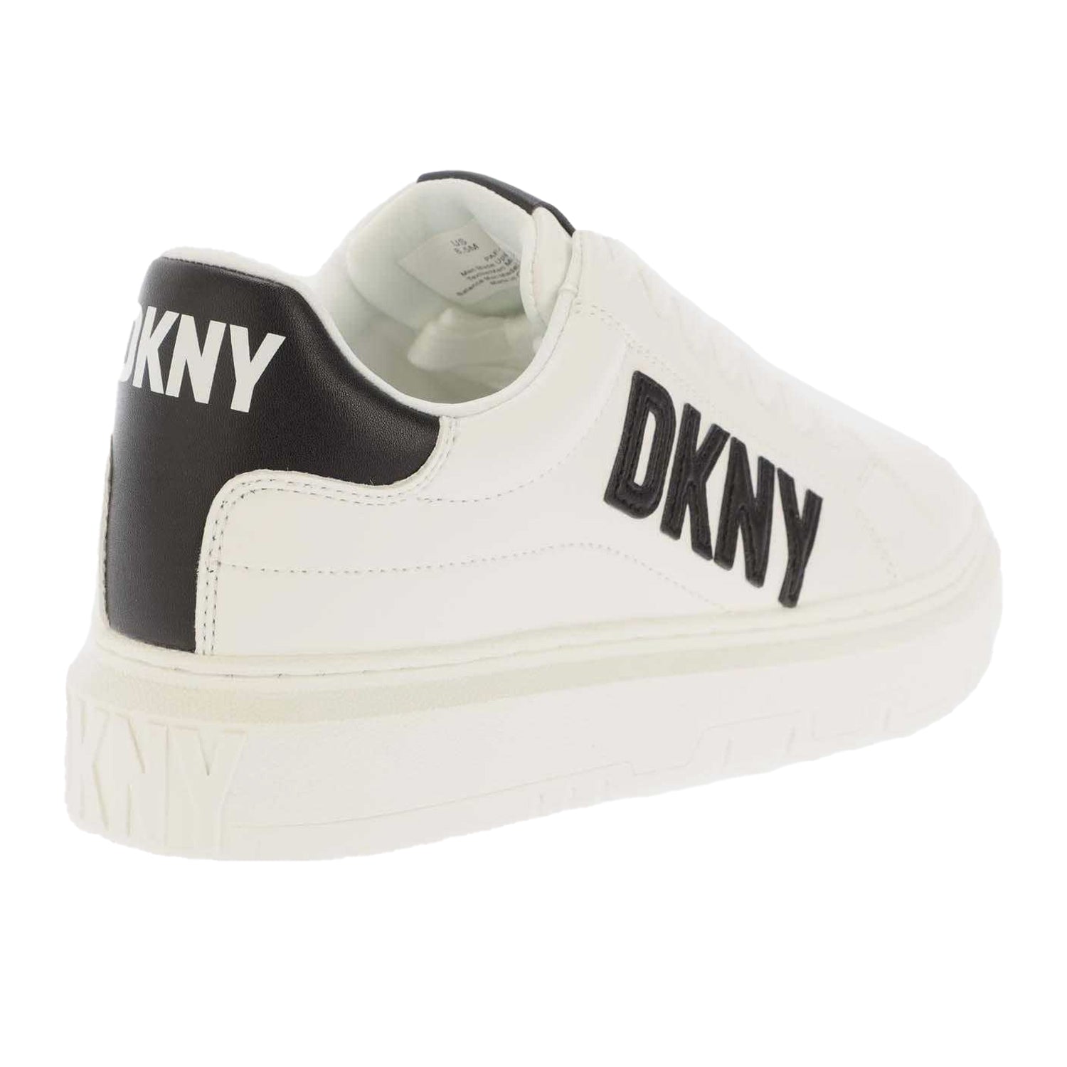 White-Black - Back - DKNY Womens-Ladies Minda Trainers