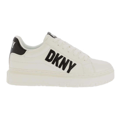 White-Black - Side - DKNY Womens-Ladies Minda Trainers