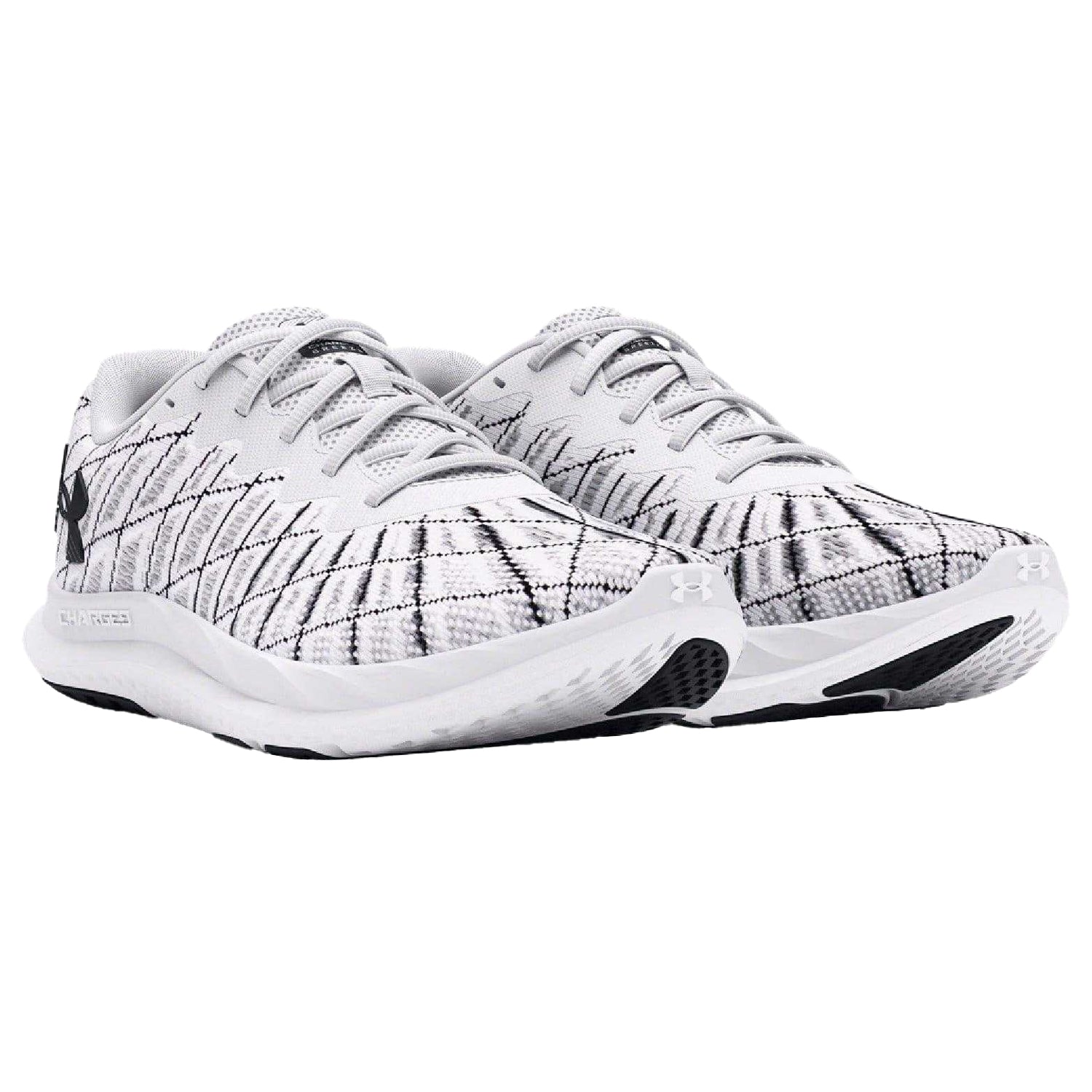 White - Pack Shot - Under Armour Mens Charged Breeze 2 Running Shoes