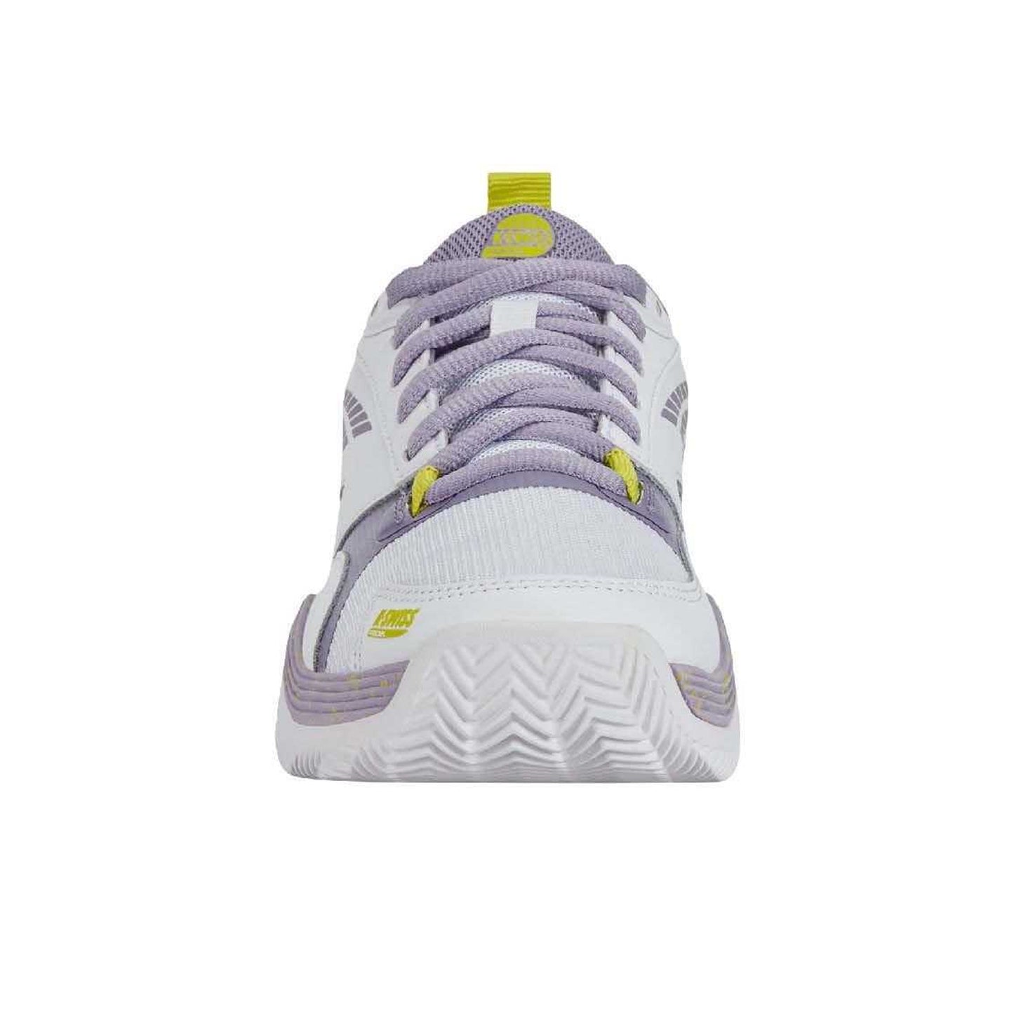 White-Grey - Close up - K-Swiss Mens SpeedEx Synthetic Leather Tennis Padel Shoes