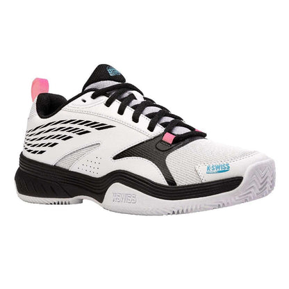 Black-White - Front - K-Swiss Mens SpeedEx Synthetic Leather Tennis Padel Shoes