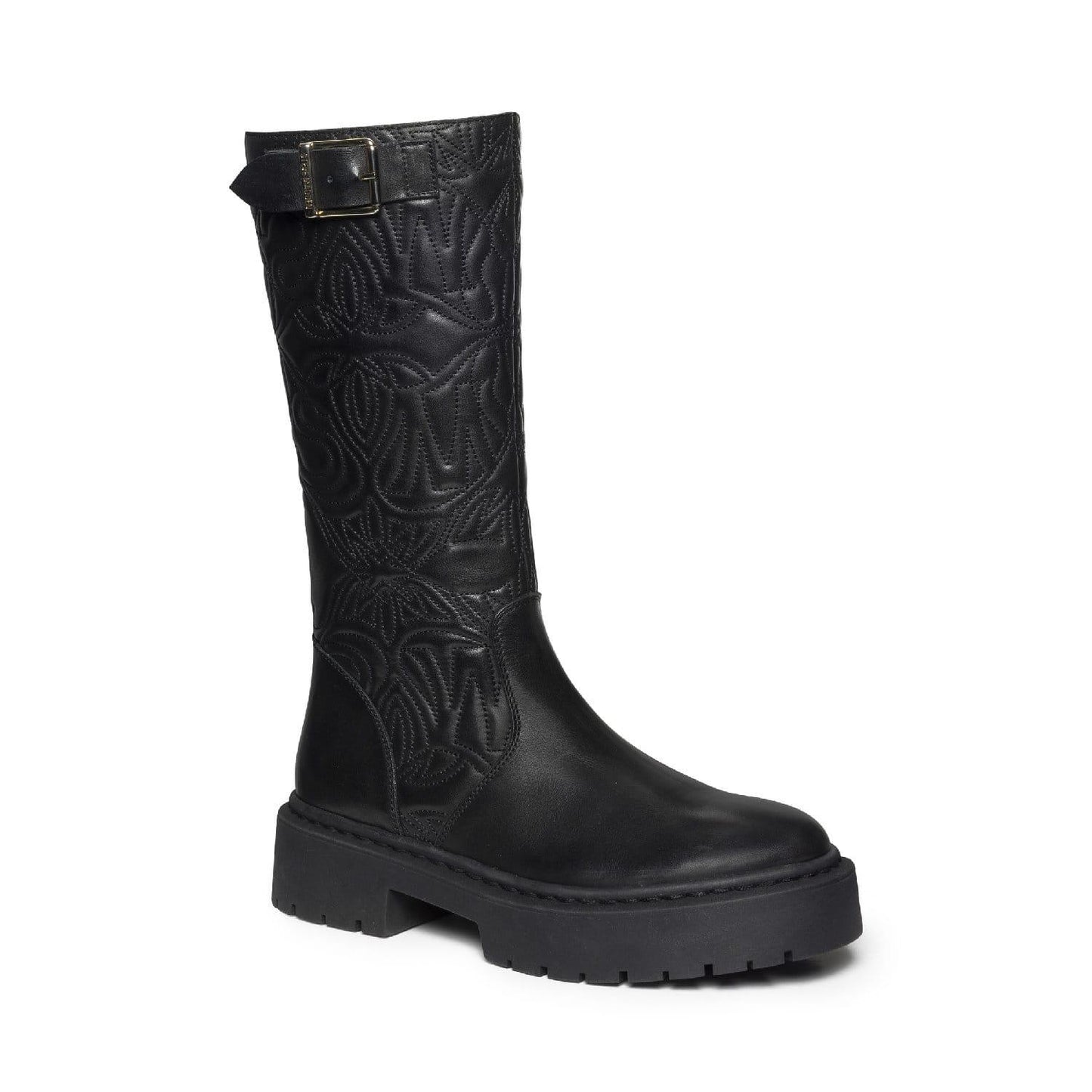 Black - Back - Steve Madden Womens-Ladies Gelina Leather Knee-High Boots