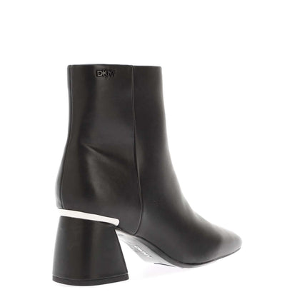 Black - Side - DKNY Womens-Ladies Caleena Logo Heeled Boots