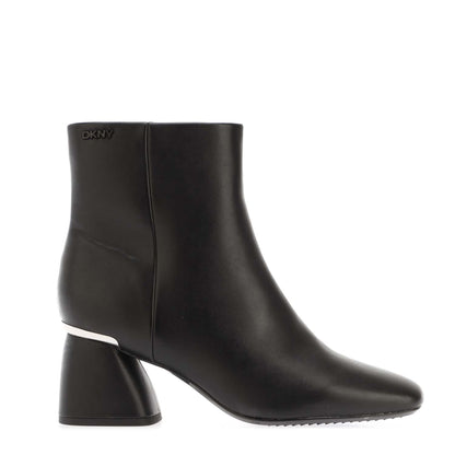 Black - Front - DKNY Womens-Ladies Caleena Logo Heeled Boots