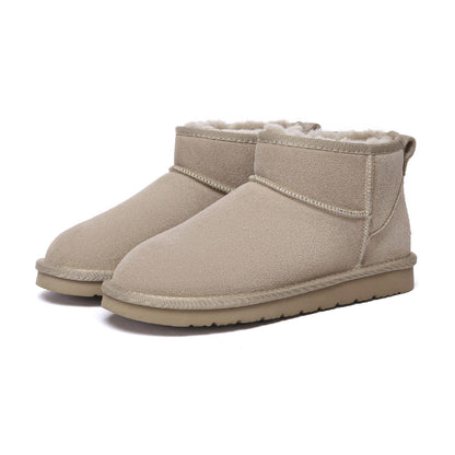 Sand - Lifestyle - EverAu Womens-Ladies Finch Ultra Classic Cow Suede Mini Boots