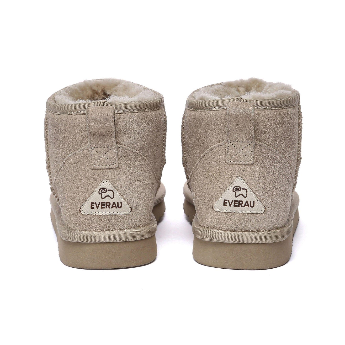 Sand - Pack Shot - EverAu Womens-Ladies Finch Ultra Classic Cow Suede Mini Boots