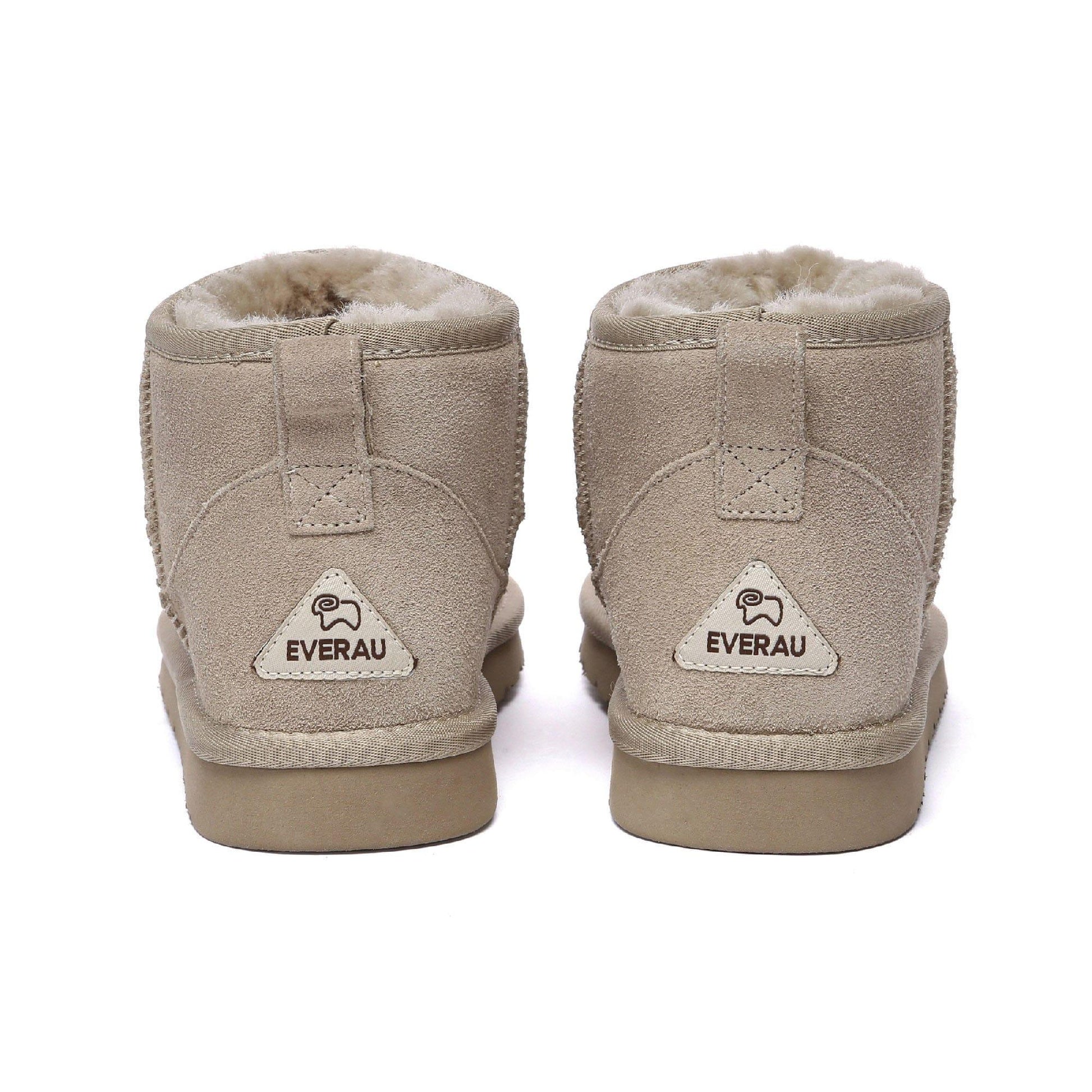 Sand - Pack Shot - EverAu Womens-Ladies Finch Ultra Classic Cow Suede Mini Boots