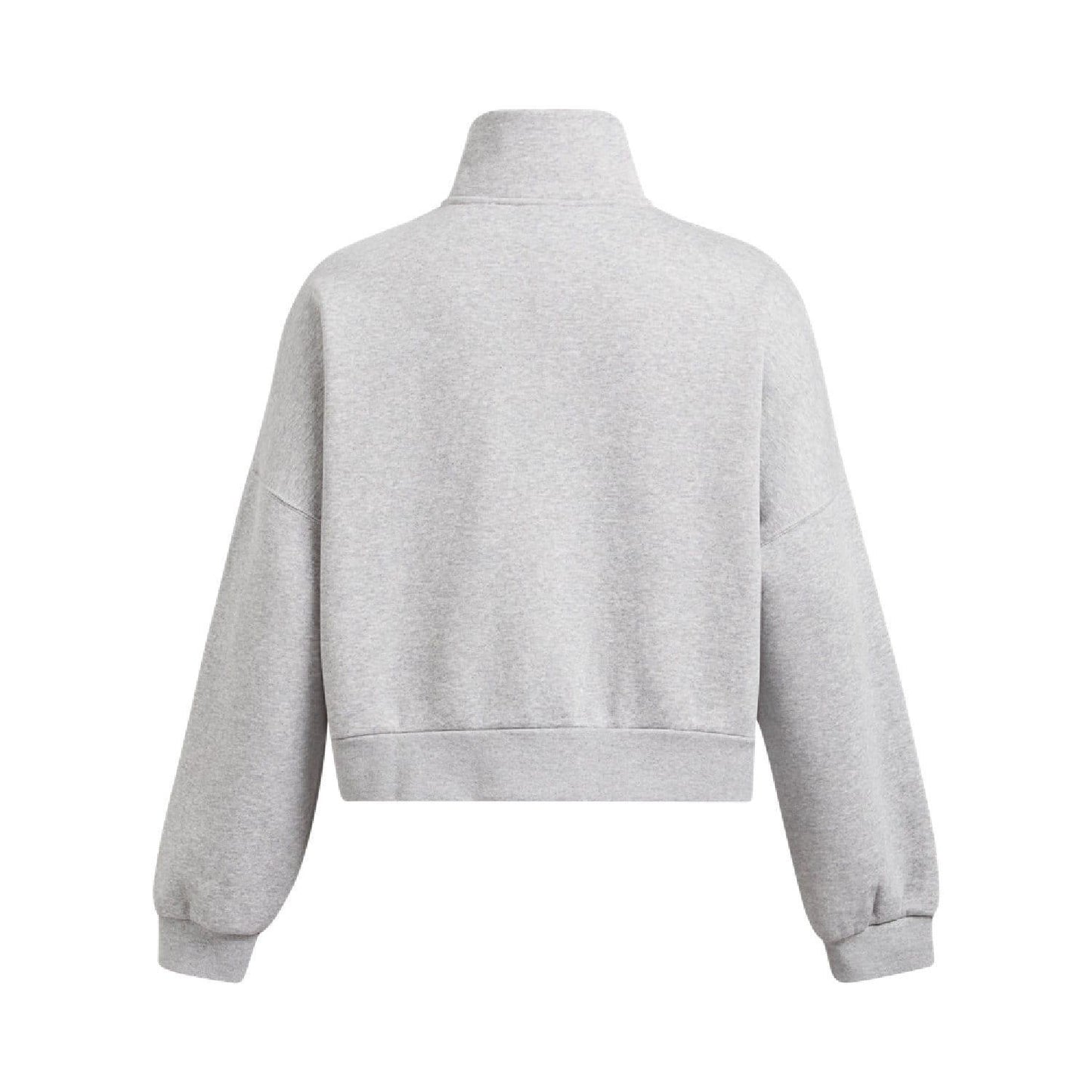 Grey - Lifestyle - Under Armour Womens-Ladies Icon Half Zip Oversized Fleece Top