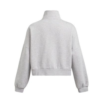 Grey - Lifestyle - Under Armour Womens-Ladies Icon Half Zip Oversized Fleece Top