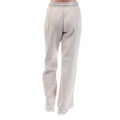 Beige - Back - DKNY Womens-Ladies Embellished Logo Trousers