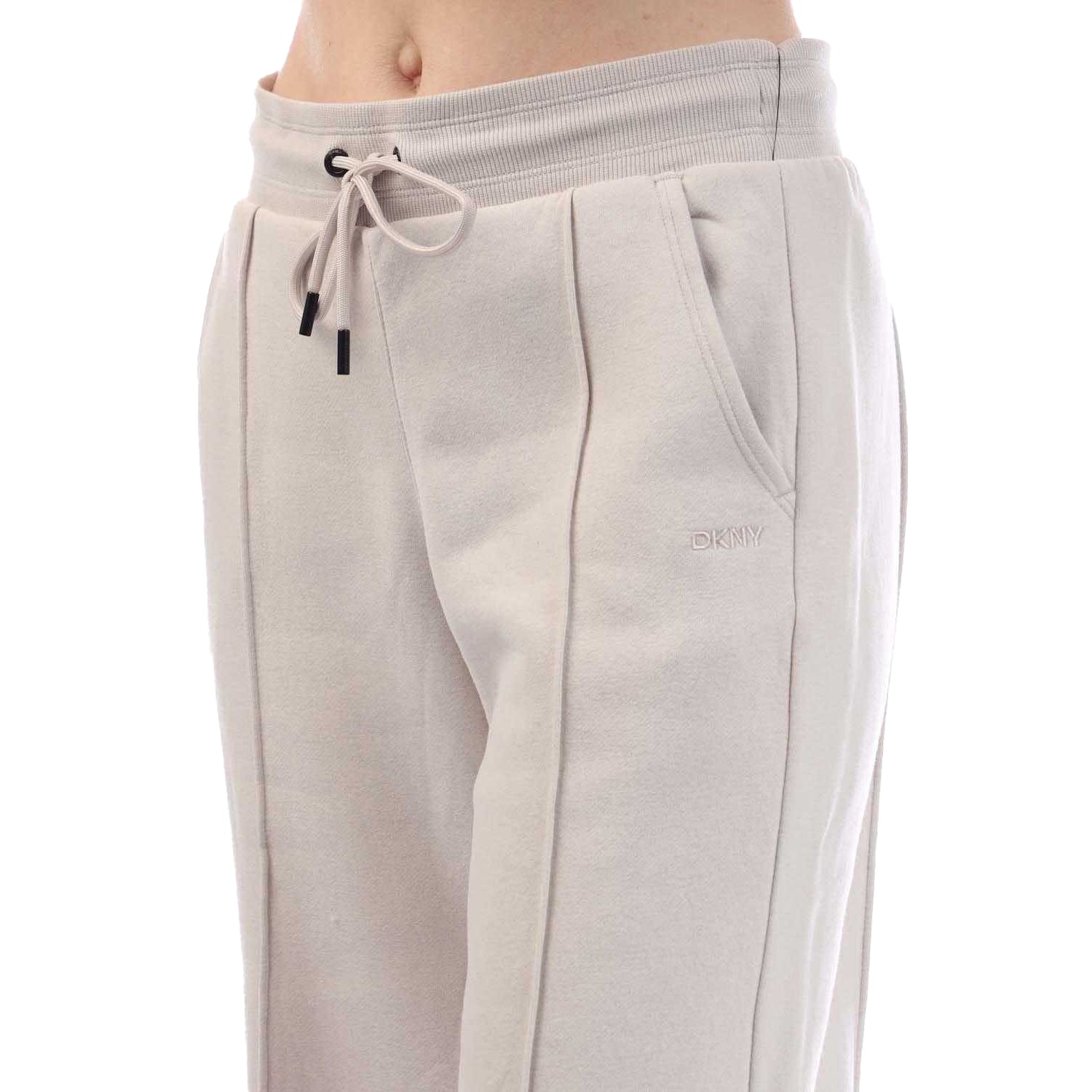 Beige - Lifestyle - DKNY Womens-Ladies Embellished Logo Trousers