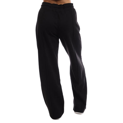 Black - Back - DKNY Womens-Ladies Embellished Logo Trousers