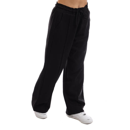 Black - Side - DKNY Womens-Ladies Embellished Logo Trousers