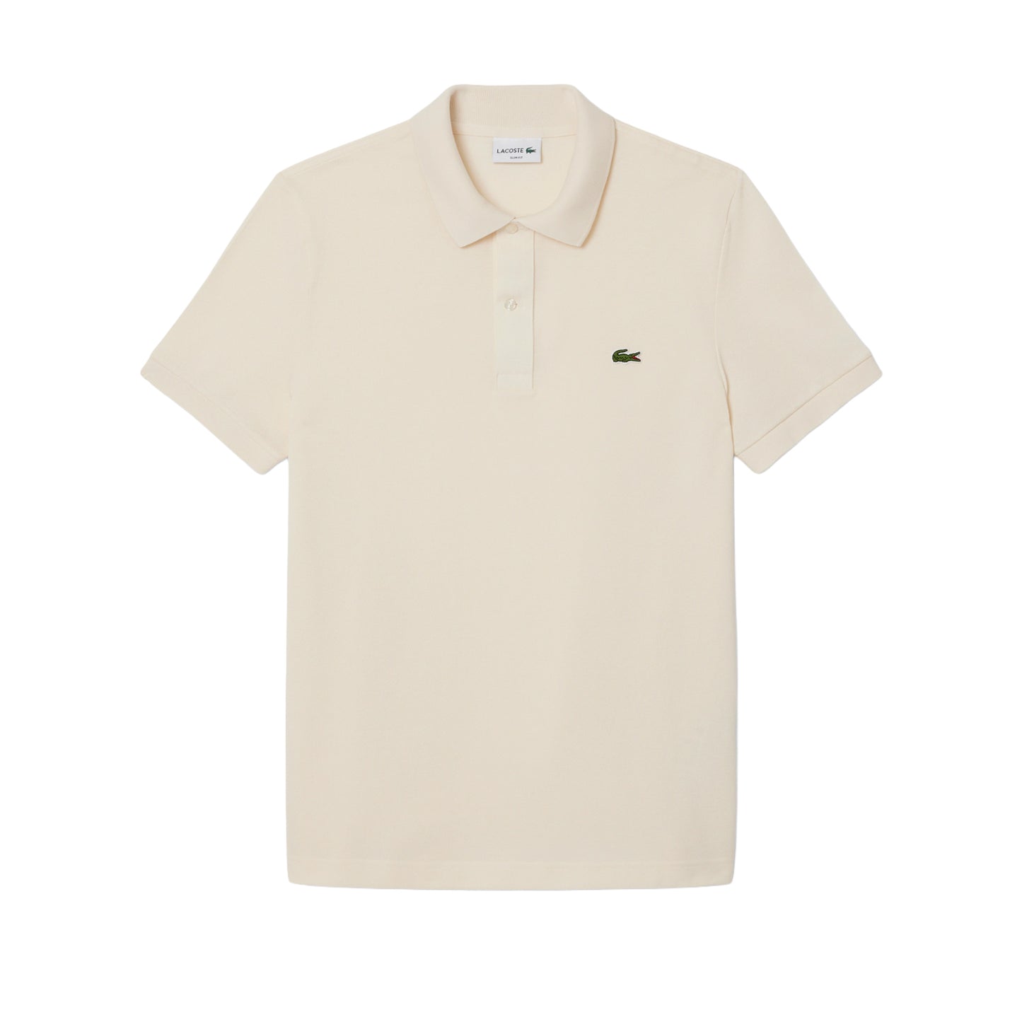 Cream - Front - Lacoste Mens L.12.12 Pique Slim Polo Shirt