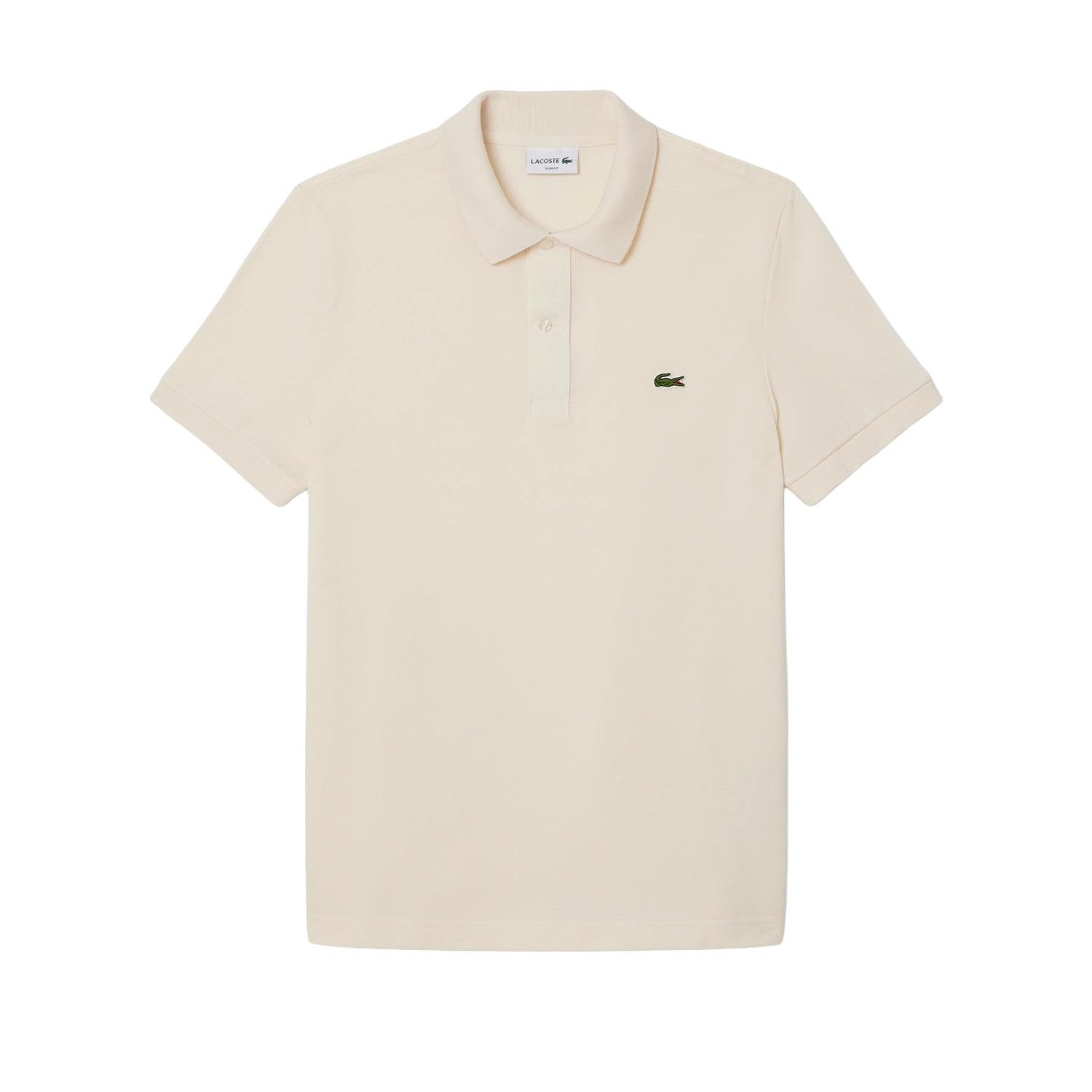 Cream - Front - Lacoste Mens L.12.12 Pique Slim Polo Shirt