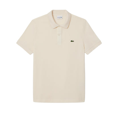 Cream - Front - Lacoste Mens L.12.12 Pique Slim Polo Shirt