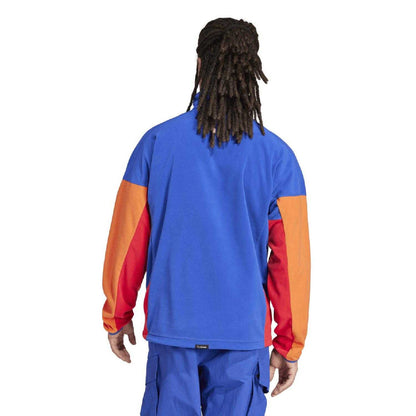 Blue - Back - Adidas Mens Terrex Climawarm Fleece Jumper