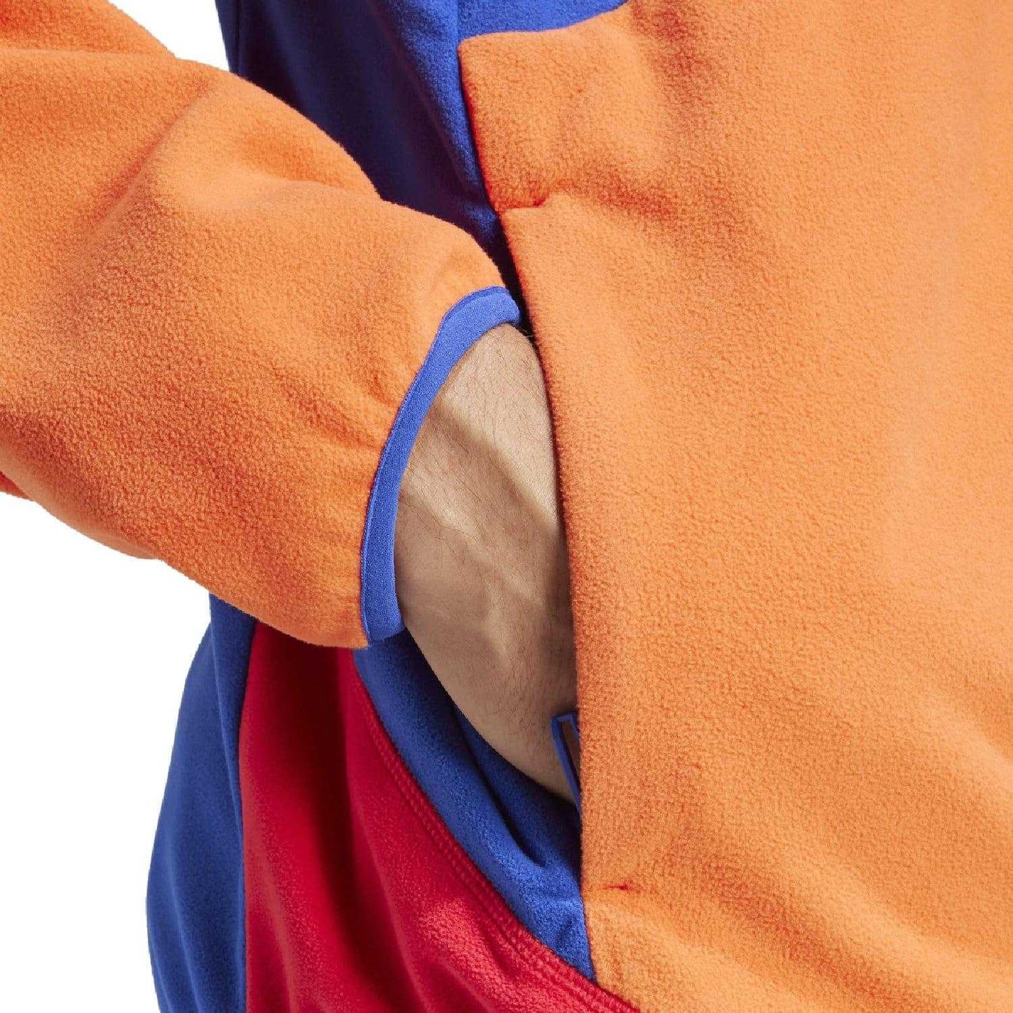 Blue - Side - Adidas Mens Terrex Climawarm Fleece Jumper