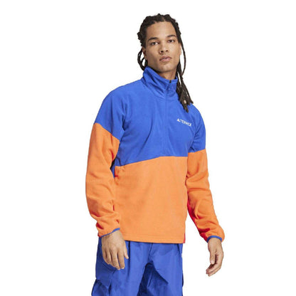 Blue - Pack Shot - Adidas Mens Terrex Climawarm Fleece Jumper