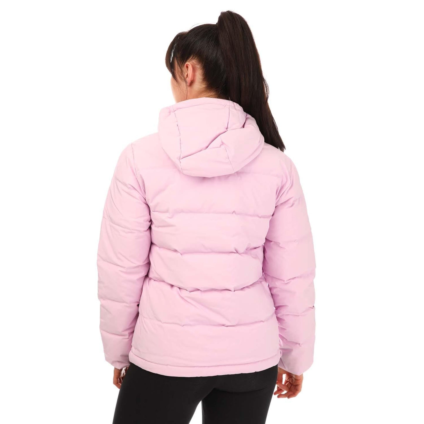 Lilac - Back - Adidas Womens-Ladies Helionic Hooded Down Jacket