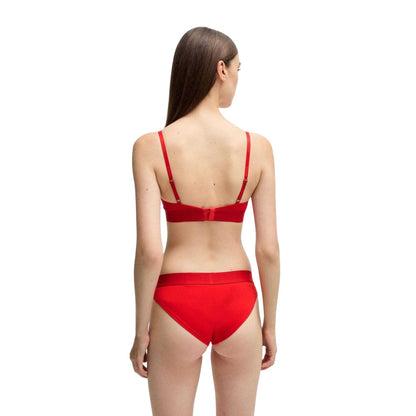 Red - Back - Hugo Womens-Ladies Triangle Bra