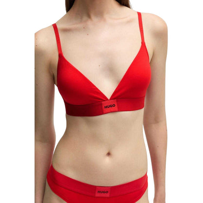 Red - Side - Hugo Womens-Ladies Triangle Bra