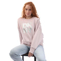 White - Lifestyle - DKNY Womens-Ladies Foil Logo Sweatshirt