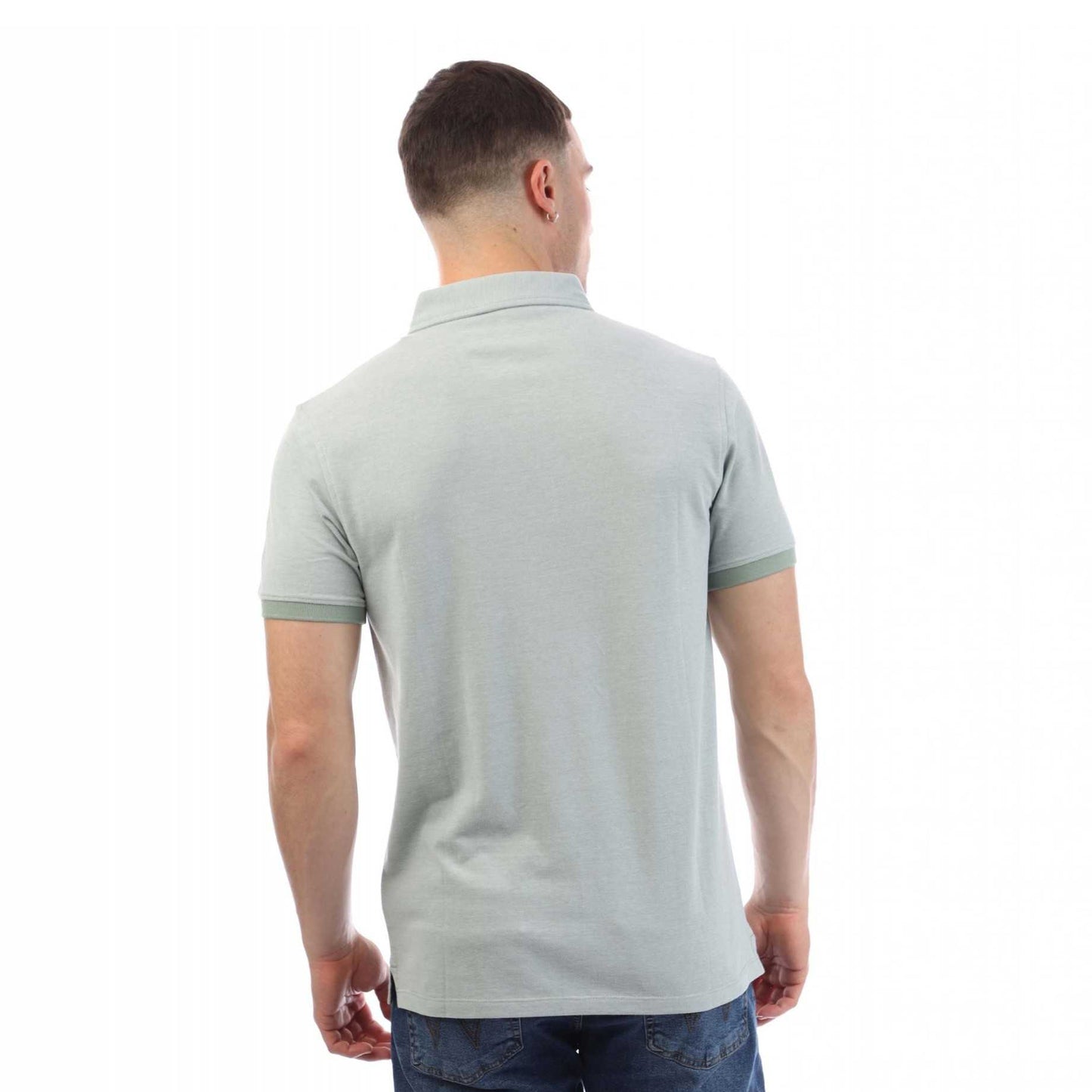 Green - Back - Timberland Mens Baboosic Brook Oxford Polo Shirt