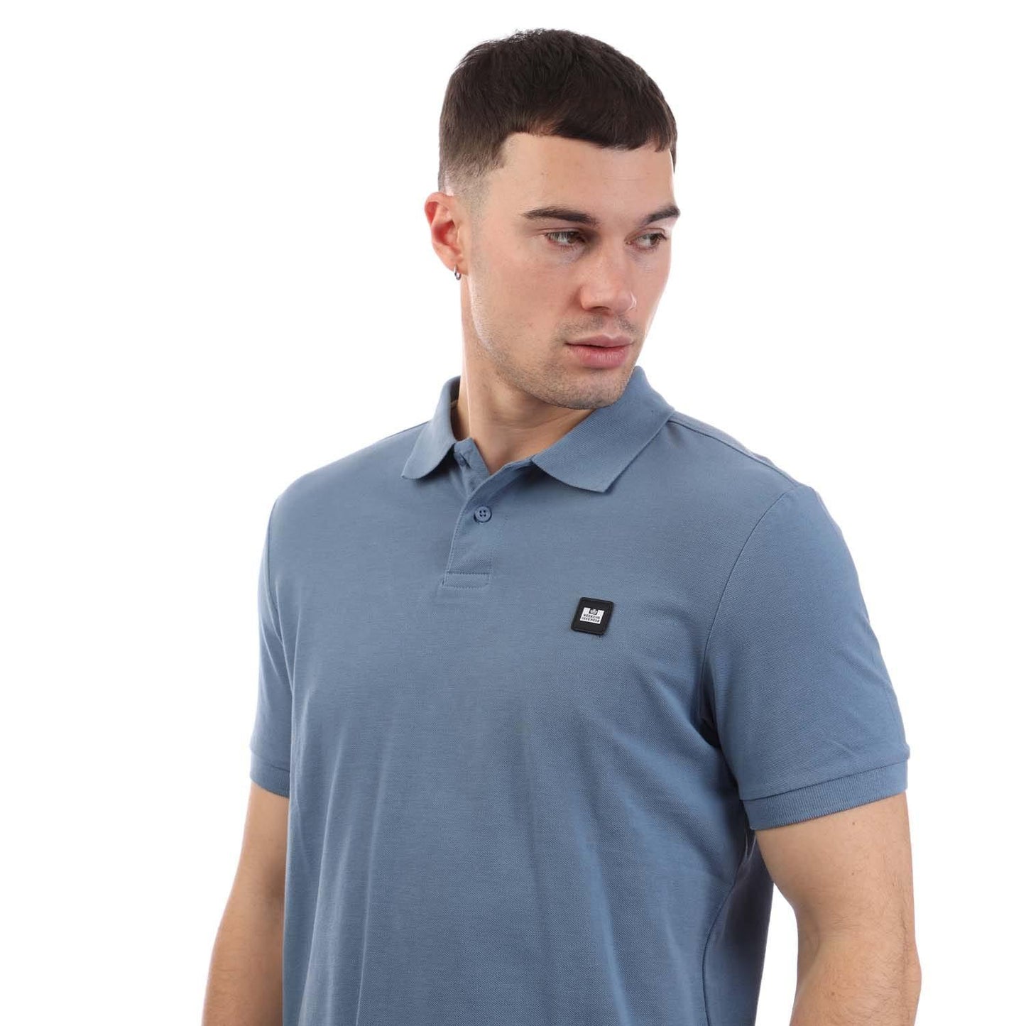 Blue - Side - Weekend Offender Mens Barnum Polo Shirt