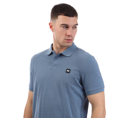 Blue - Side - Weekend Offender Mens Barnum Polo Shirt