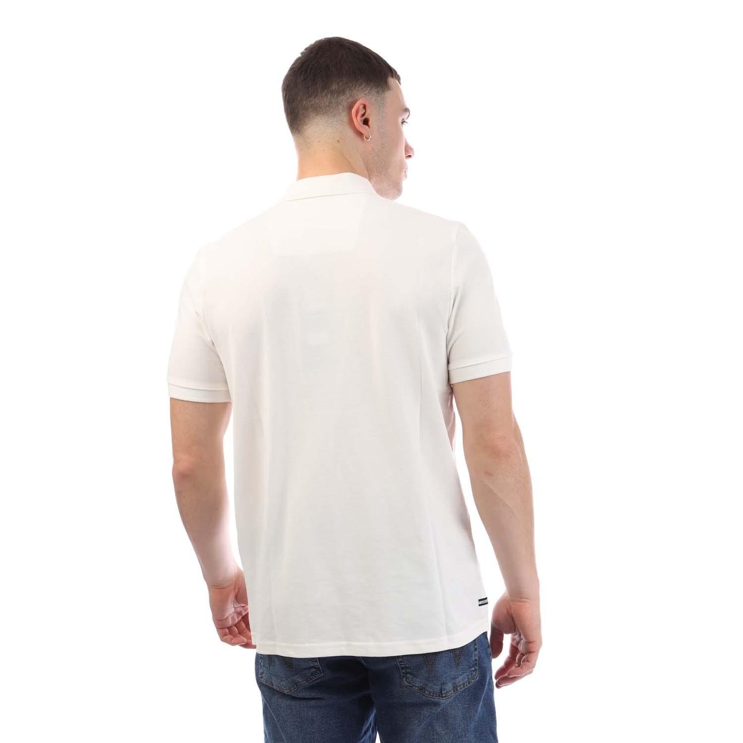 White - Back - Weekend Offender Mens Barnum Polo Shirt