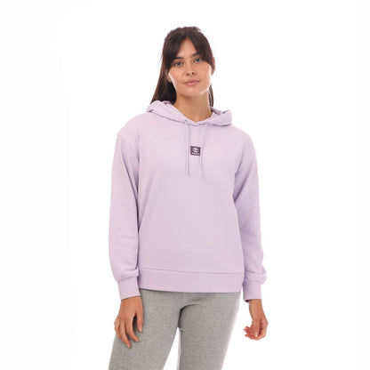 Lilac - Front - Timberland Womens-Ladies Stacked Logo Loop Back Hoodie
