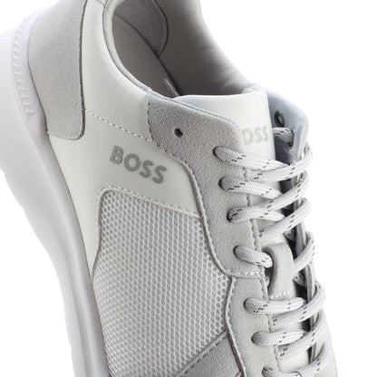 White - Close up - Boss Mens Extreme Suede Running Trainers