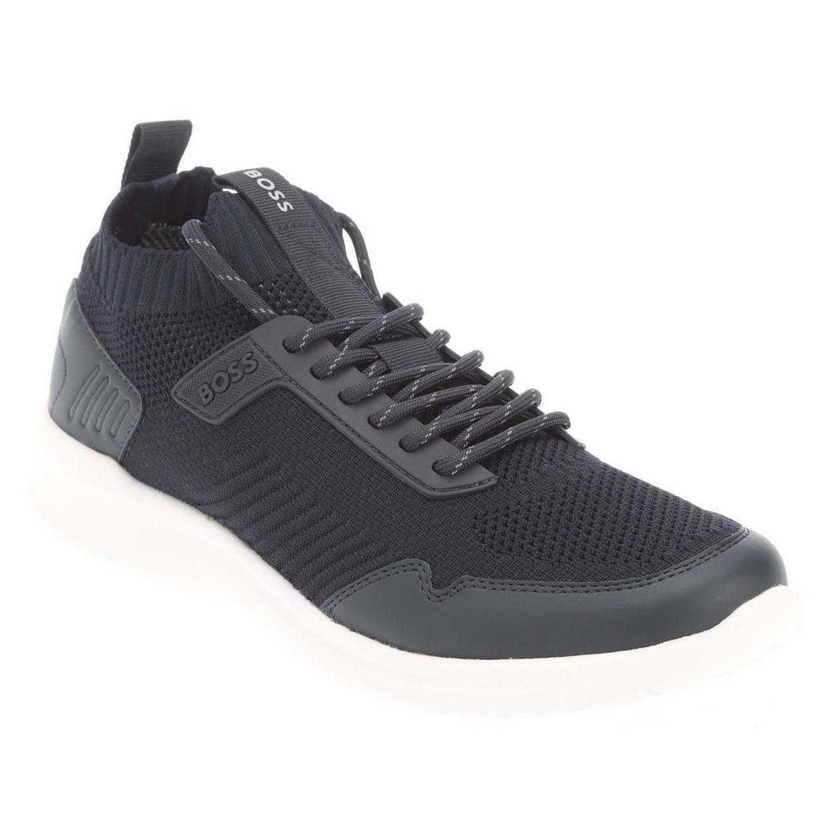 Dark Blue - Front - Boss Mens Extreme Suede Running Trainers