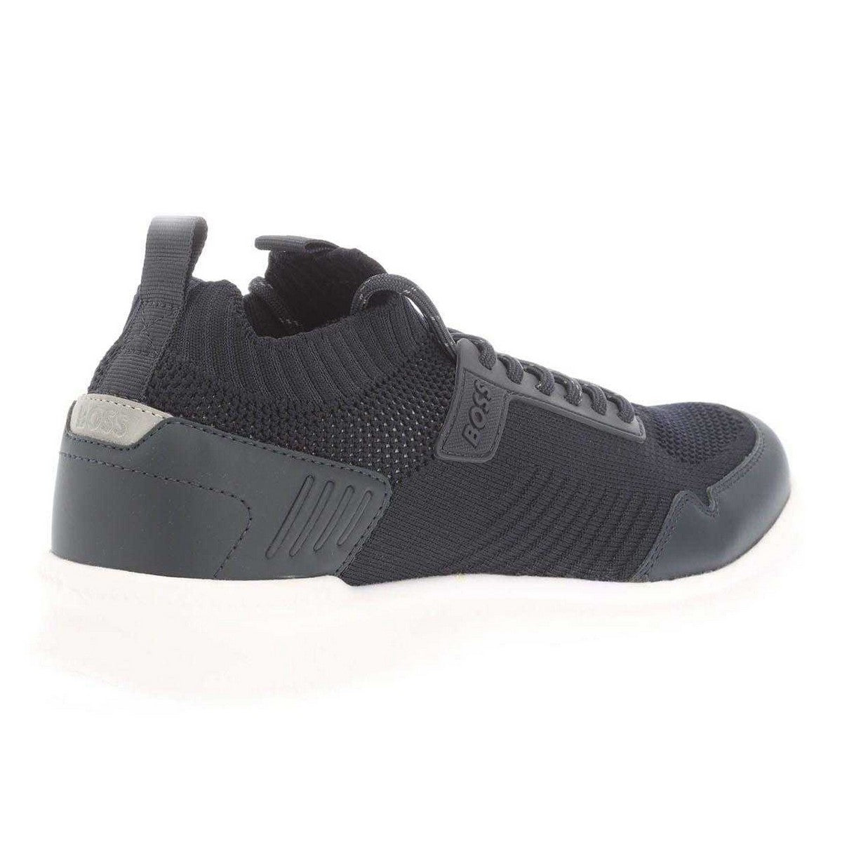 Dark Blue - Back - Boss Mens Extreme Suede Running Trainers
