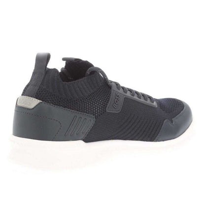 Dark Blue - Back - Boss Mens Extreme Suede Running Trainers