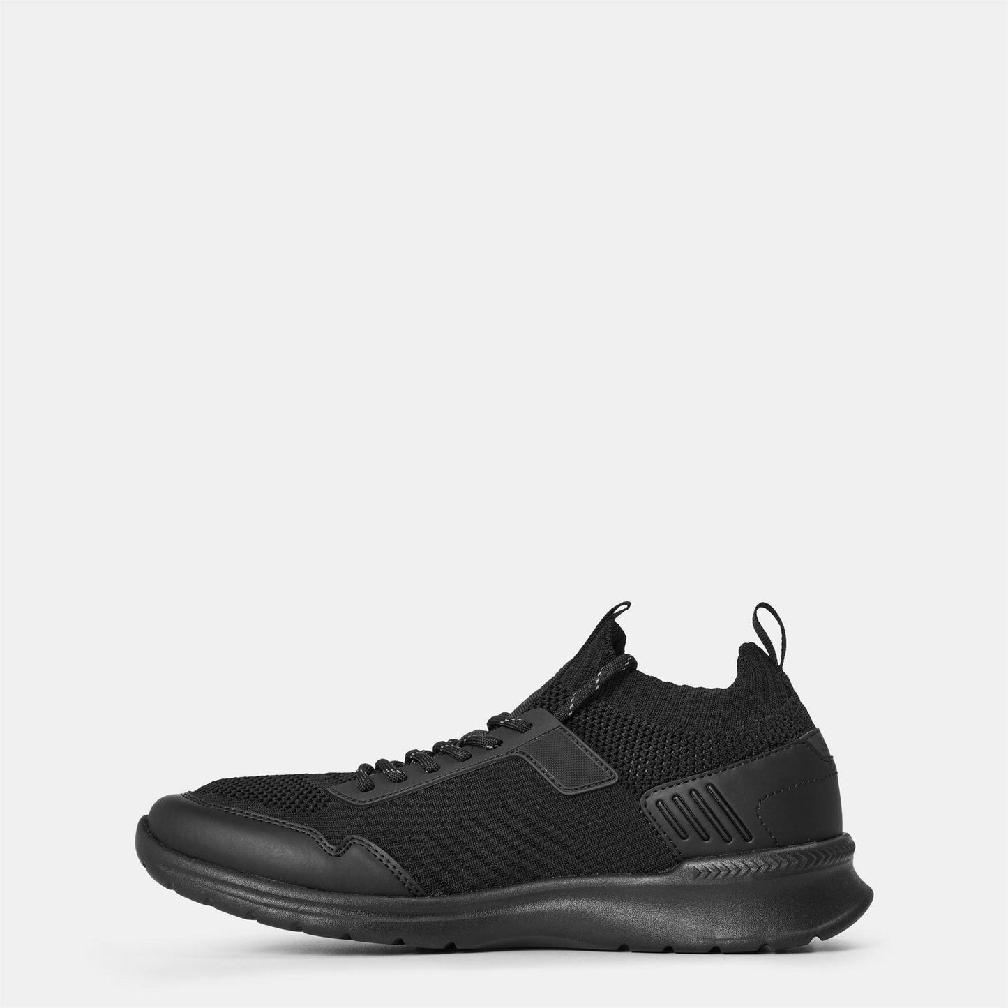 Black - Side - Boss Mens Extreme Suede Running Trainers